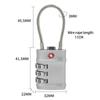 Portable Padlock TSA Customs Lock Smart Combination Lock Padlock with Steel Cable Customs Code Lock