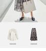 Pure cotton temperament slimming mid length skirt for women in 2026 summer floral skirt, high-end and thin A-line skirt