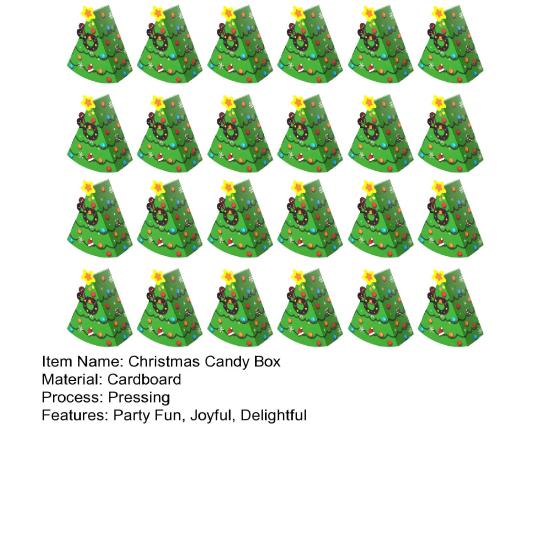 Christmas Candy Boxes Tree Shaped Candy Packaging Box Small Paper Treat Gift Boxes for Christmas New Year Party Supplies
