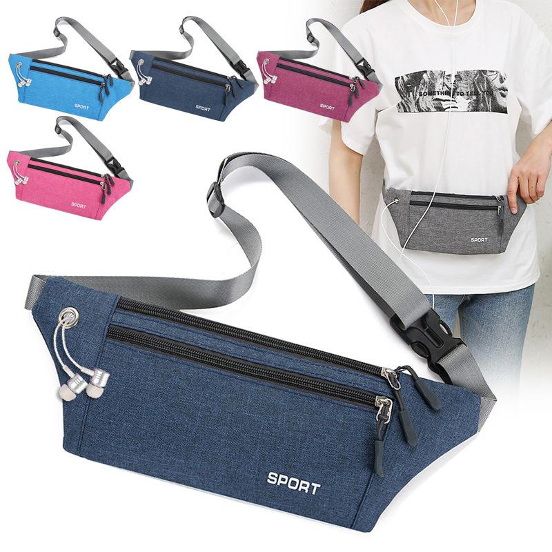 Оксфорд Ткань Fit Waistpack Мобильный поясной рюкзак мужской Спорт на открытом воздухе Отдых Бег Защита от кражи Ультратонкий Невидимый