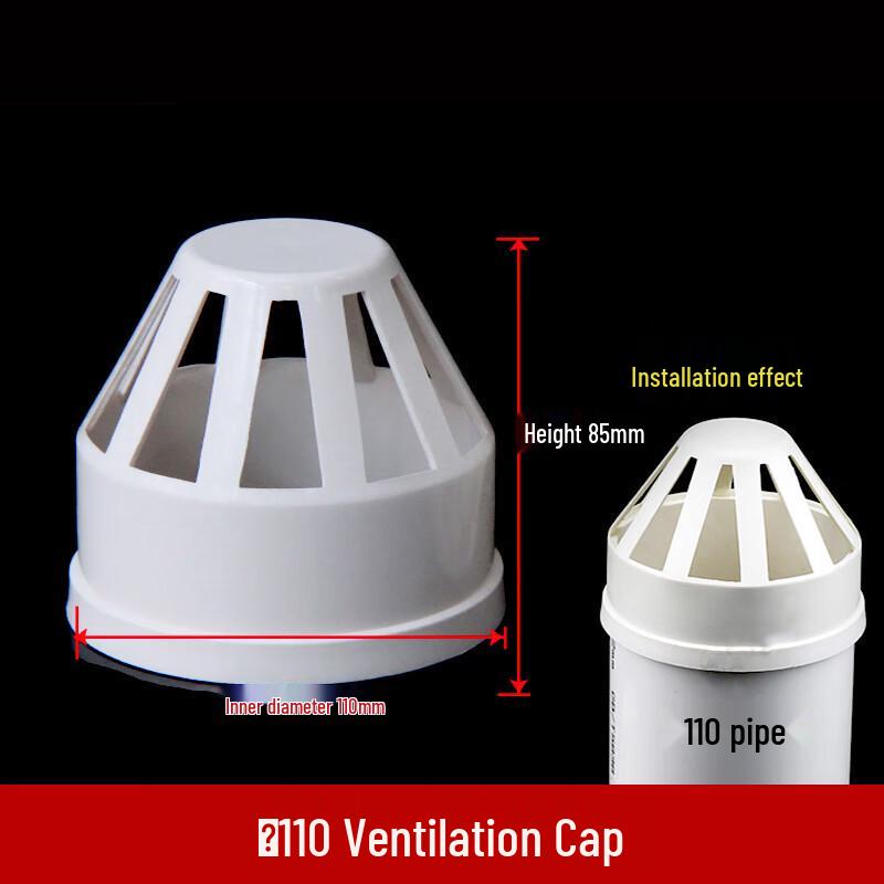 Yidashang 110mm PVC Drain Pipe Vent Cap (10-Pack)