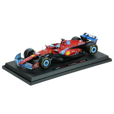 Kyosho BURAGO Масштаб 1/18 Ferrari SF-24 Гран-при Майами 2024 Нет. 16 C. Леклер с пилотом, Готовая модель, 18-16815LMIA