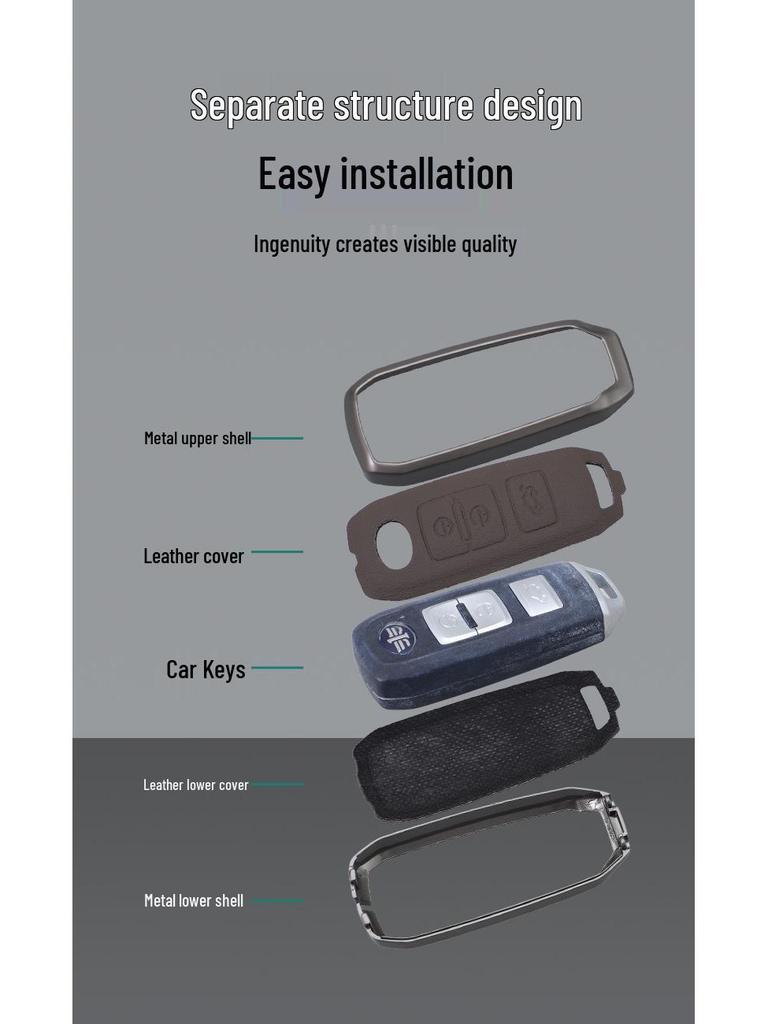 Совместимый чехол для ключа для FAW Besturn B70/B50/B90, R9 Senya R7, B30, Junpai D80, A70e