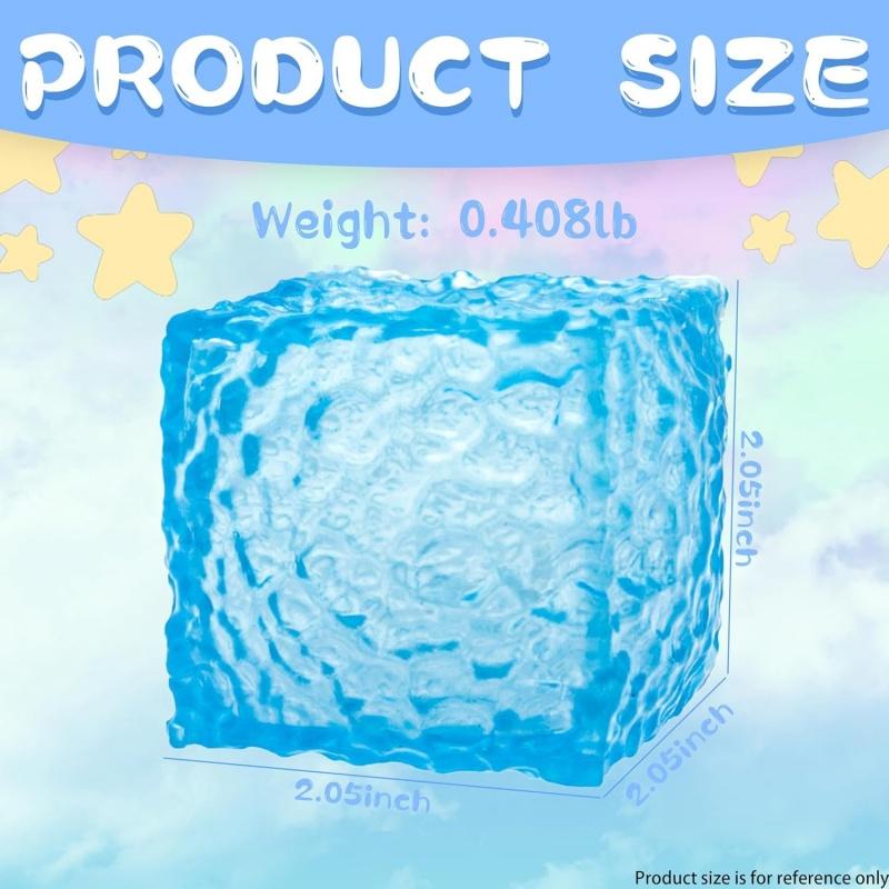 Сенсорный кубик-антистресс для снятия напряжения, медленно поднимающийся кубик-фиджет с текстурой, сжимаемые игрушки, мягкий кубик льда-антистресс для детей
