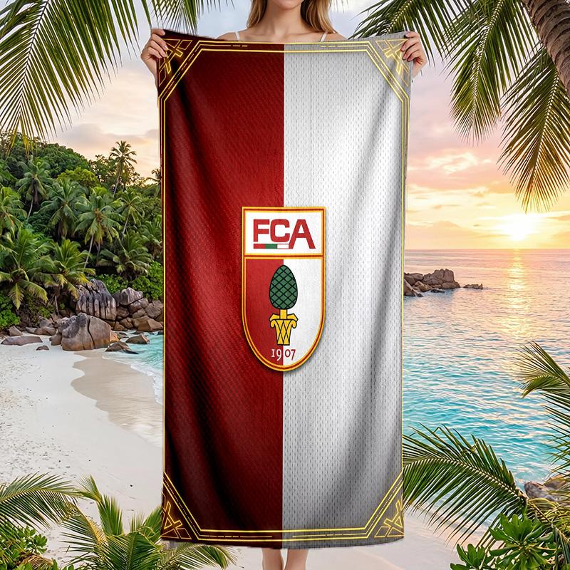 FC Augsburg FC print Quick Dry Beach Towel Microfiber Absorbent Portable Travel Swimming Towel