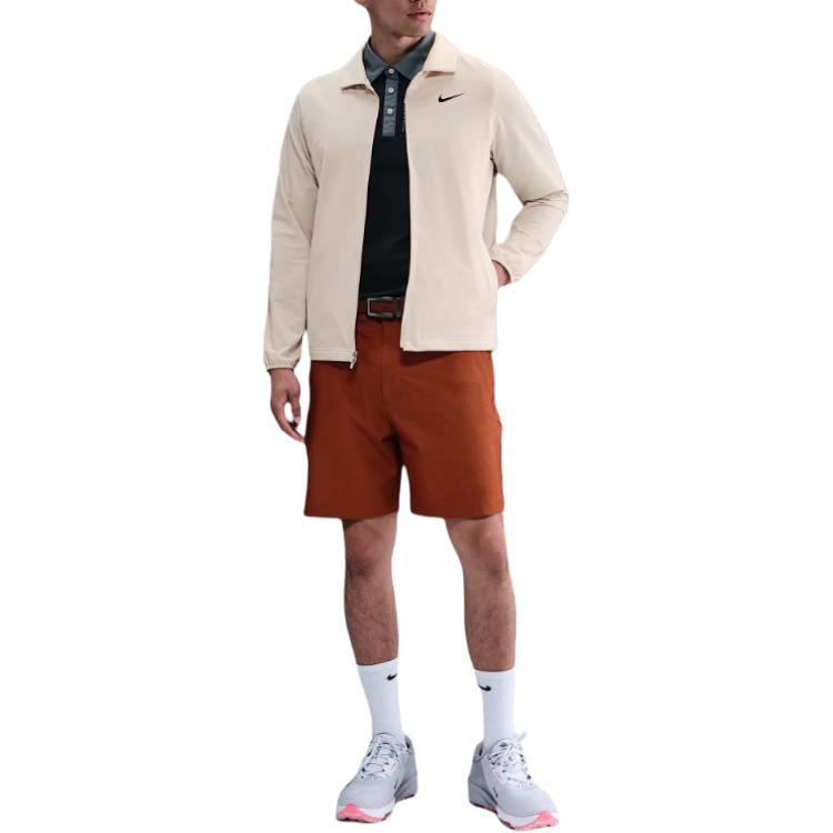 Nike Однотонная куртка на молнии с длинным рукавом Мужские куртки Бежевый FQ0462-104