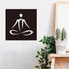 1pc Meditation Wall Art Decor Meditating Man Metal Silhouette Wall Decor Black Wall Art Metal Decor Nursery Bedroom Decor