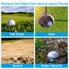 PATIKIL 8 предметов для извлечения мячей для гольфа, резиновая ручка-паттер с присоской, задняя часть для пикера, верхняя трубчатая ручка, черная