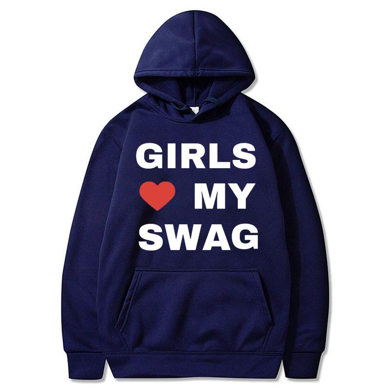 Худи с принтом рэпера Chief Keef 'Girls Love My Swag' Мужская мода Популярные повседневные толстовки Свободные худи Уличная одежда