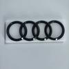ABS Bright Black Silver Car Hood Front Grill Emblem Rear Trunk Badge Sticker for vcrf1 R8 4Ring logo V10 Replacement Accessories