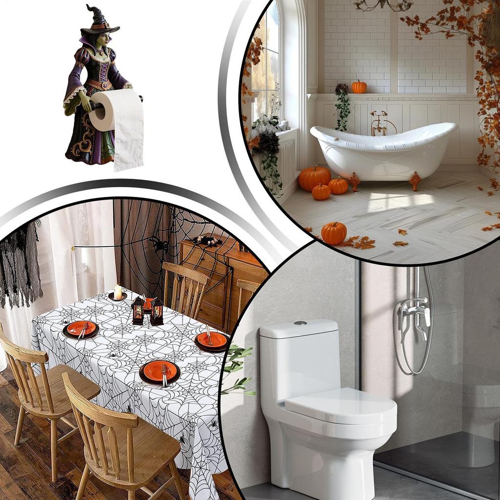 Держатель для салфеток «Ведьма», Стойка для туалетной бумаги, Настенное хранение, Резная смола, Для душа, Автодома, Дома, Ванной комнаты.