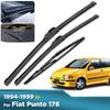 For Fiat Punto 176 1994-1999 1995 1996 1997 1998 Wiper Front&Rear Wiper Blades Windshield Windscreen Window Brushes 22"+18"+13