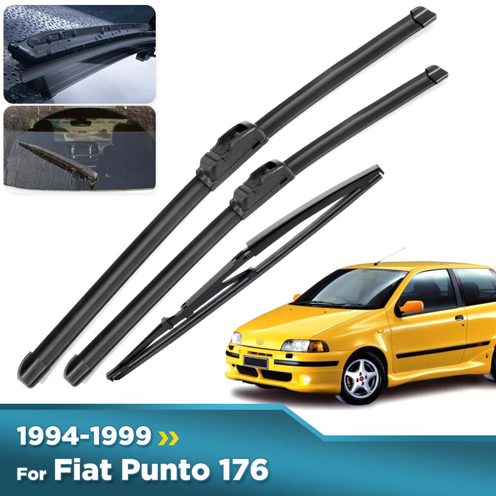 For Fiat Punto 176 1994-1999 1995 1996 1997 1998 Wiper Front&Rear Wiper Blades Windshield Windscreen Window Brushes 22"+18"+13