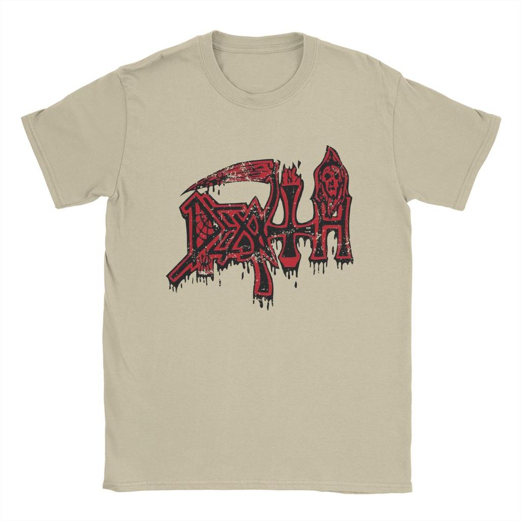 Мужская футболка Death Band Повседневная футболка из 100% хлопка с круглым вырезом и коротким рукавом, с принтом