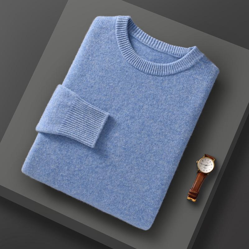 Утепленный кардиган мужской с круглым вырезом, новинка осени и зимы, простой и универсальный, теплый кашемировый вязаный базовый свитер