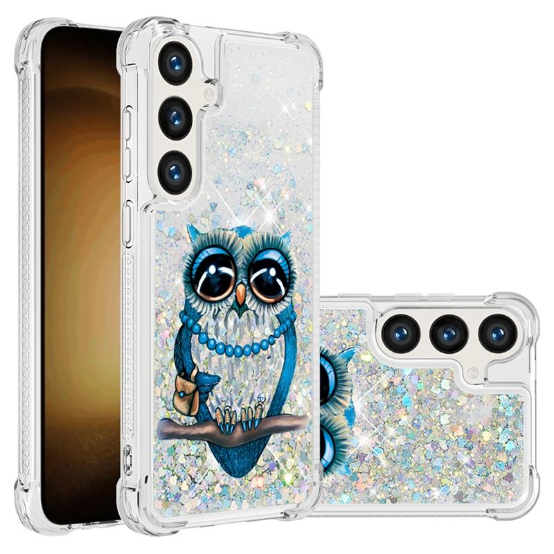 Чехол s24 fe на Для Funda Samsung Galaxy S24 FE Чехол Блестящий Динамичный Жидкий Чехол Для Samsung S 24 Ultra S24+ S24FE Чехлы Coque