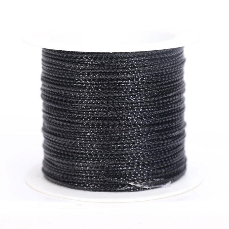 20m/roll 1mm Gold Silver Red Cords Metallic Rope Thread String Strap Gift Wrap Ribbon Cord Bracelet No-slip Hang Tag