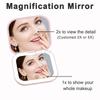 LED Makeup Mirror Portable Folding Handheld Vanity Mirror with Lights Compact Travel Mirror