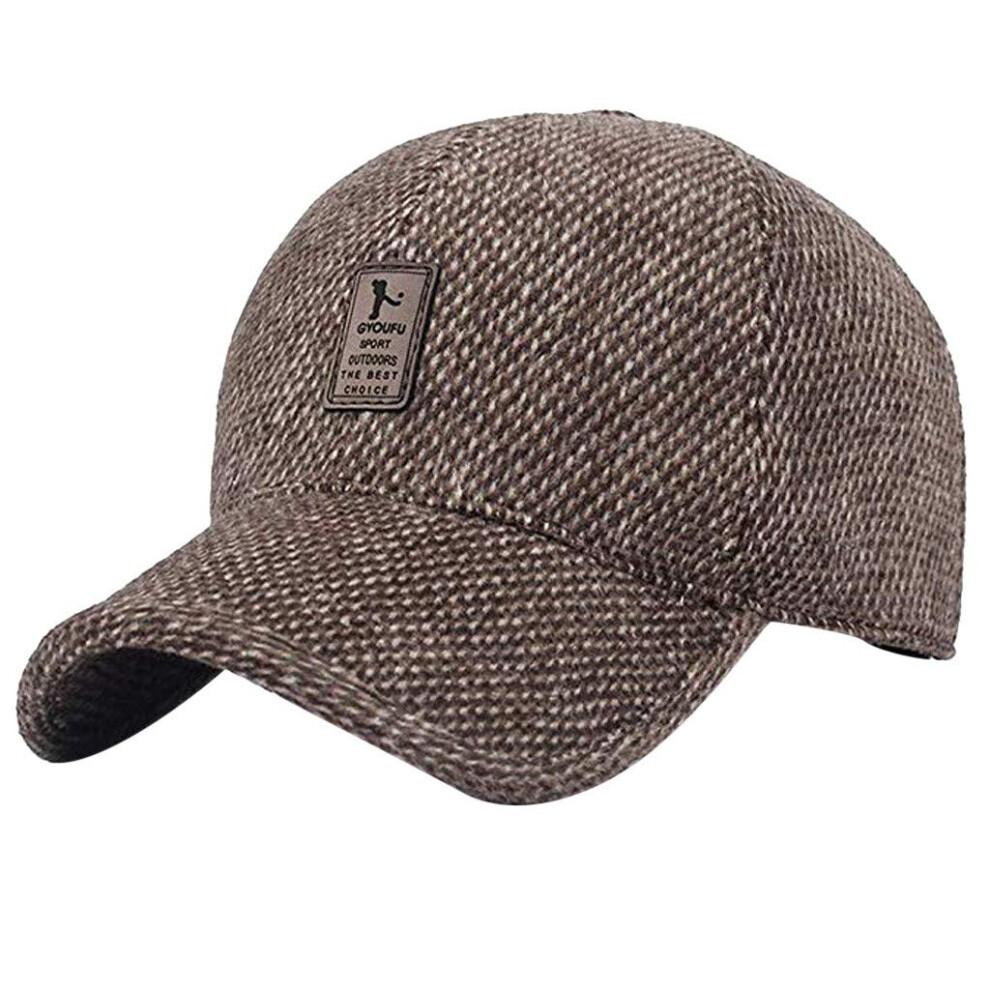 Men's Adjustable Cotton Sports Baseball Cap, Khaki