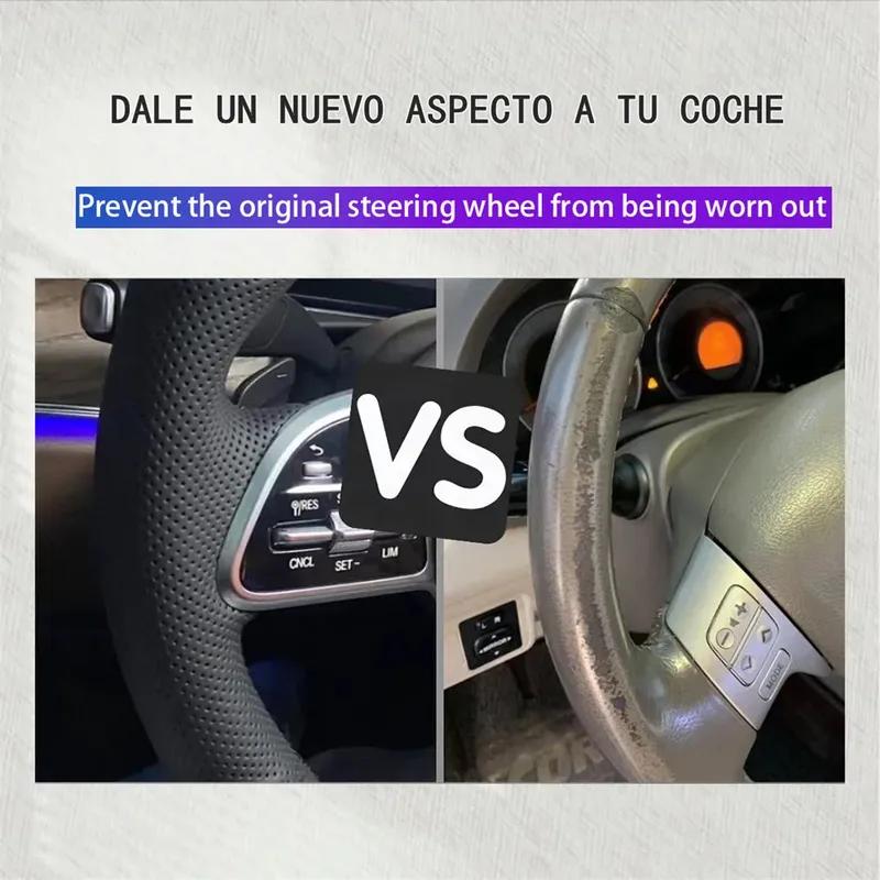 Car Steering Wheel Cover For Toyota Yaris GR    Suede Leather Non-Slip And Soft Car Interior Accessories
