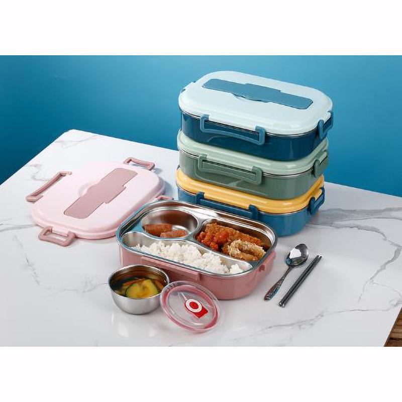 Food Storage Container Dinnerware Stainless Steel Lunch Box Portable Bento Box Food Storage Student