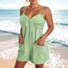 Women European Style Casual Summer Backless Short Suspender Jumpsuit