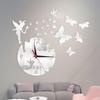 62KD DIY Mirror Acrylic Wall Clock Sticker Fairy Stars for Butterfly Living Room D