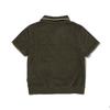 Курортный свитшот Penfield с узором «ракушка», махровый, с воротником-поло, оливковый_Fr2Kt203