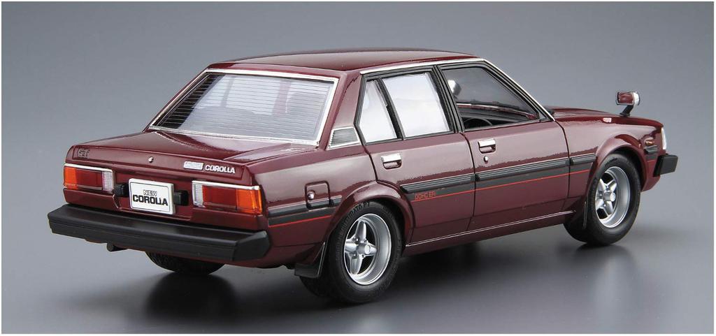 Aoshima Bunka Kyozai Scale The Model Car Series 71 Toyota Corolla Sedan 1979 Plastic Model 1/24 No. E71/70 GT/DX