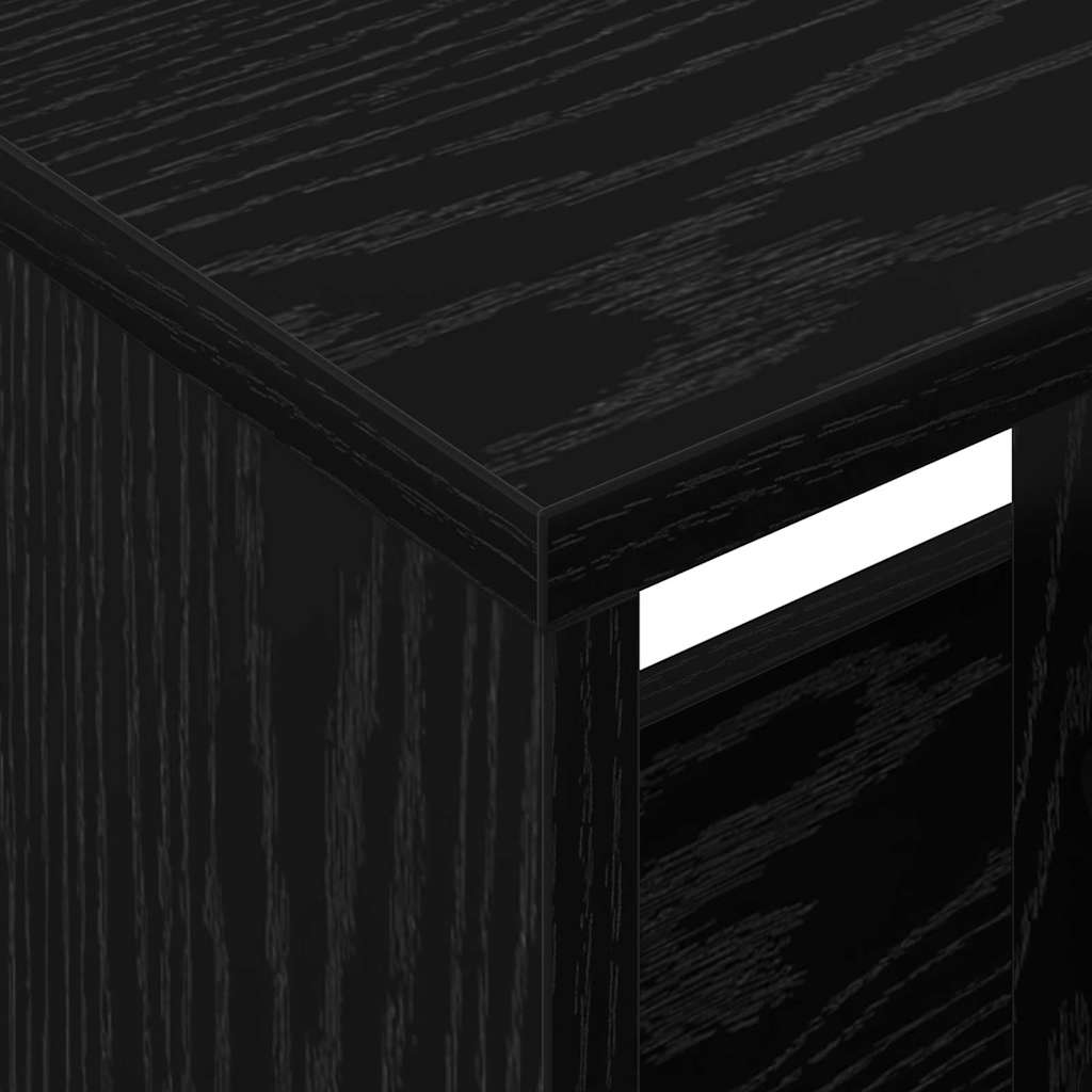 Magazine Shelf Black Oak Effect 35 x 30 x 45 cm