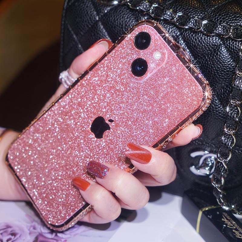 Glitter Metal Case Diamond Bumper Rhinestone Bling Cover For Iphone 14 13 12 Pro Max 12 Mini 6 7 8 Plus X Xr Xs Max 11 Pro Max Case