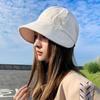 Летняя шляпа от солнца, складная женская панама с широкими полями, регулируемая уличная пляжная панама, кепка с хвостиком, рыбацкая кепка
