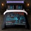 Led Zeppelin Print 3Pcs Bedding Set Duvet Cover With Two Pillowcases Soft Bed Linen For Household Bedroom