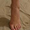 Изящные браслеты на щиколотку для женщин, покрытые 18-каратным золотом, с крошечными бусинами-спутниками и фианитами, минималистичные пляжные украшения для ног для девушек