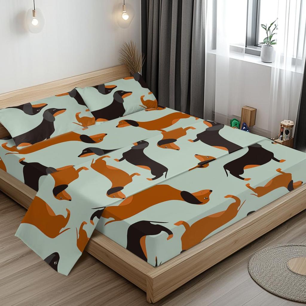 Богемный розовый узор Простыня Набор из четырех предметов Постельное белье Спальня Общежитие Постельная принадлежность Декор