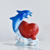 Мультяшная статуэтка дельфина, изделие из смолы, скульптура морского животного, живая фигурка дельфина, шкаф