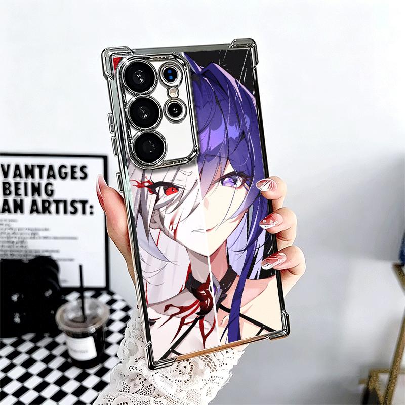 Чехол для телефона Honkai Star Rail Acheron с покрытием для Samsung Galaxy S24 S25 FE S26 Edge S23 Ultra S22 S21 Plus S20 Противоударный с подушкой безопасности
