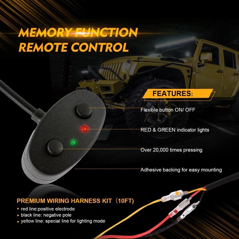 AUXBEAM 3 Inch LED Pods Light Spot Beam Flush Mount Car Work Light with Wiring Harness for Trucks Offroad SUV UTV ATV Boat