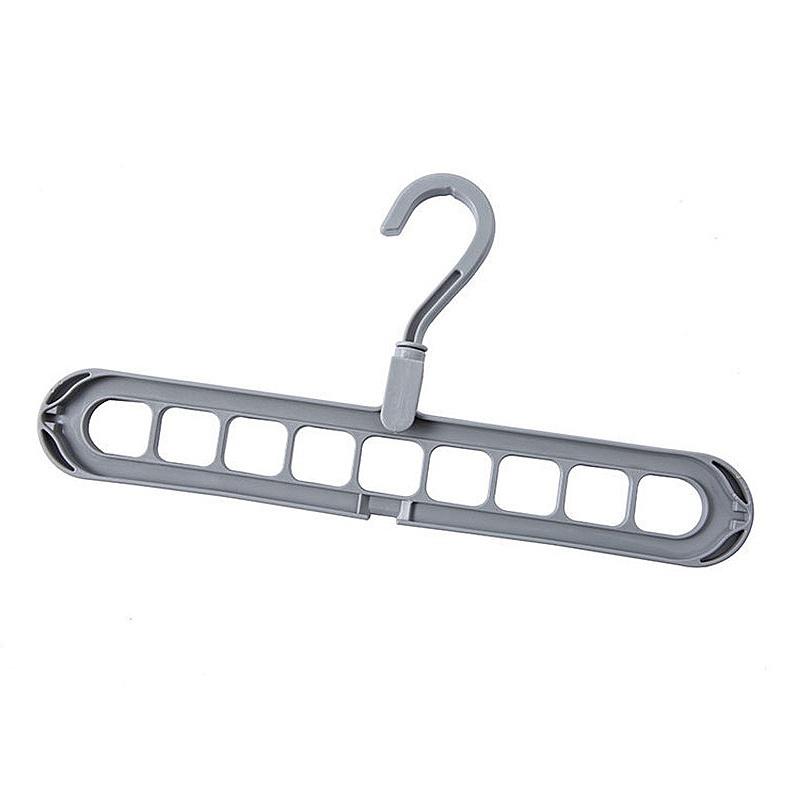 Multi-function 9 Holes Sliding Hanger Anti-wind Homehold Plain Clothes Storage Sliding Clothes Rack