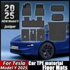 Коврик в багажник автомобиля для новой Tesla Model Y 2025 Juniper TPE коврики для пола и накладка на грузовой отсек всепогодные коврики для багажника подкладка для пола коврики на спинку сиденья