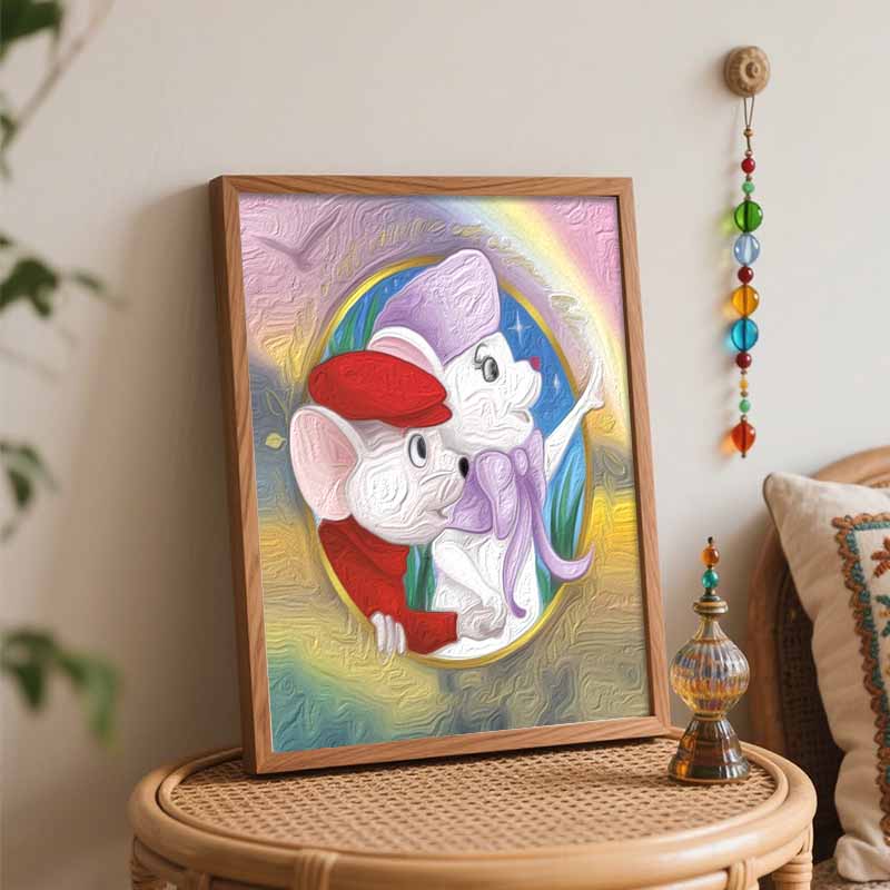 Disney The Rescuers Oil Paint Art Painting Kit Home Wall Decor Handmade Gift For DIY Craft Fans Creative Bedroom Aesthetic Artwork