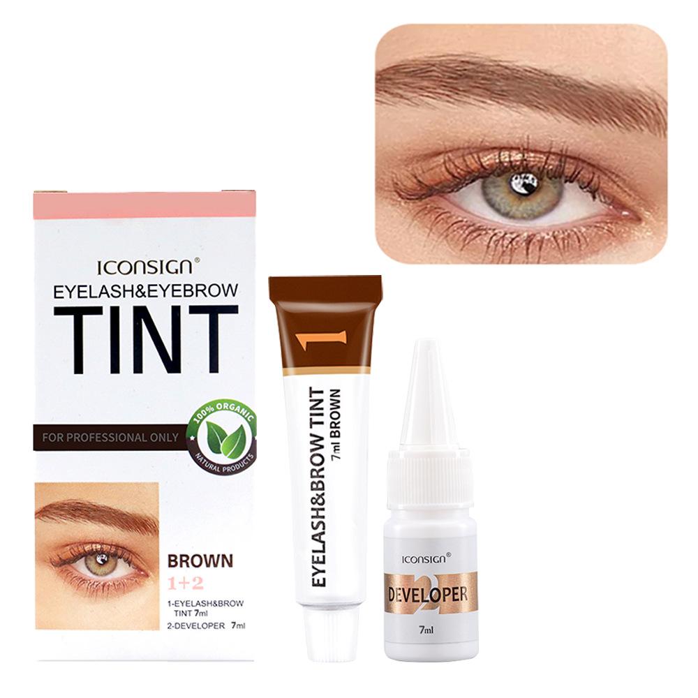 1 НАБОР Набор для окрашивания бровей Краска для бровей Wild Eyebrow Dye Водостойкая, устойчивая к поту, быстросохнущая крем-краска для бровей