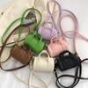 Новая модная однотонная сумка через плечо из искусственной кожи, милая мини-сумка с помадой, органайзер для наушников, кошелек для монет, сумка