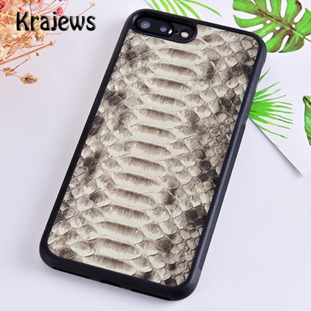 Krajews Текстура змеиной кожи Модный чехол-бампер для телефона Для iPhone 17 Air 16 15 14 plus 12 13 pro max coque Fundas