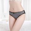 Women's Cotton Panties Sexy Soft Striped Underpants Solid Color Briefs Female Comfortable Stretch Lingerie M-XL 12 Pcs/set