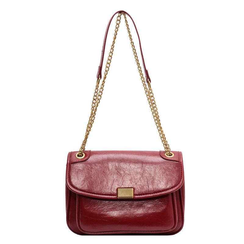 Сумка высокого класса женская новая осенняя модная популярная ретро сумка-мессенджер на цепочке через плечо маленькая квадратная сумка