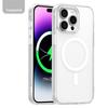 Luxury Wireless Charge For Magsafe Phone Case for iPhone 17 16 15 14 Pro Max Plus Transparent Magnetic Electroplate Bumper Cover