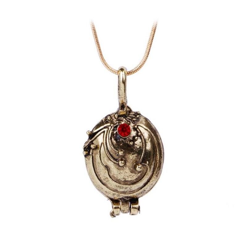 The Vampire Diaries Necklace Elena Gilbert Necklaces for Women Movie Jewelry Charm Katherine Klaus Forbes Blue Stone Choker