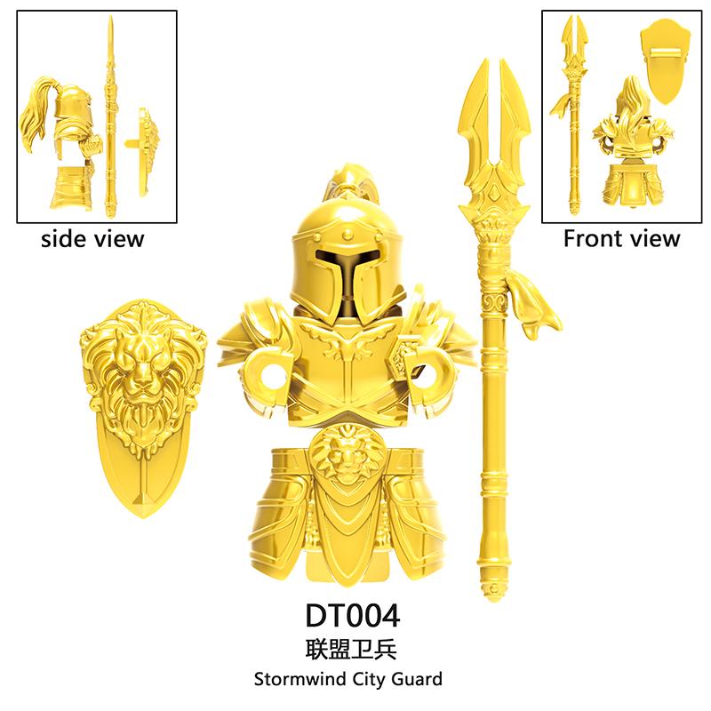 DT8902 T001 Игры Мини Фигурки Действия Альянс Штормград Городская Стража Сборка Мушкетер Рыцарь Строительные Блоки Игрушки для Детей