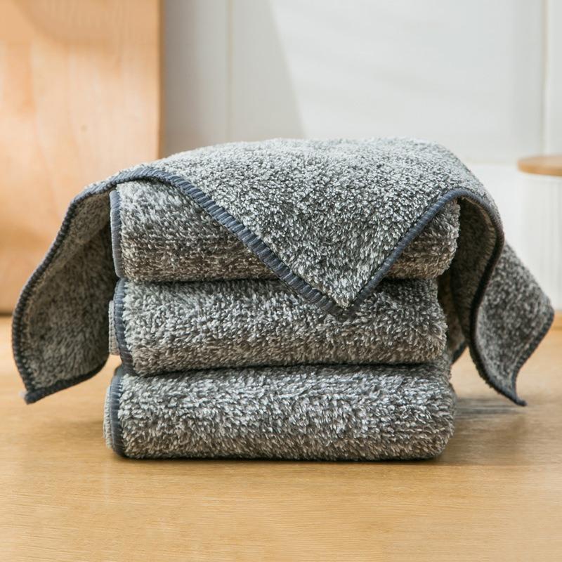 Bamboo Charcoal Dish Towel Bamboo Charcoal Fiber Dish Towel Kitchen Towel Clean Absorbent Cloth Dish Towel